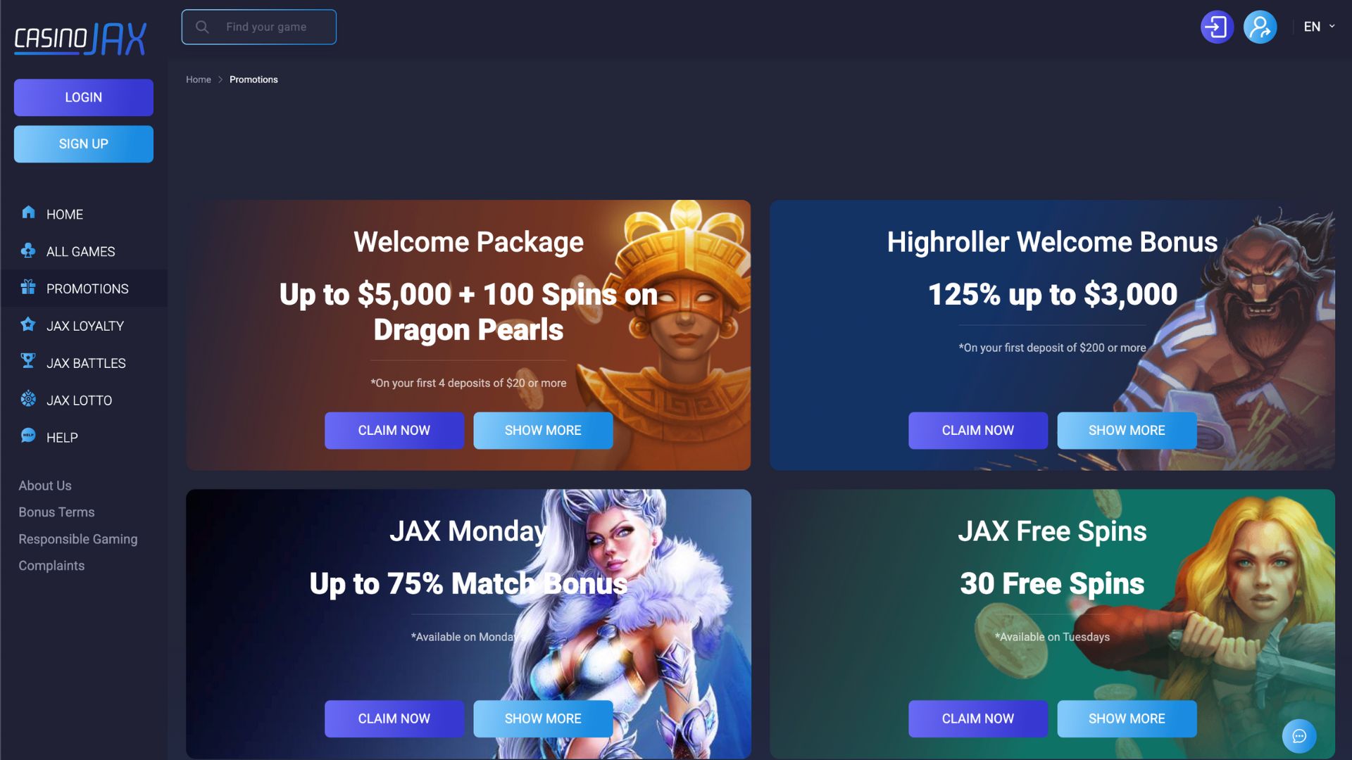 Casino Jax screenshots