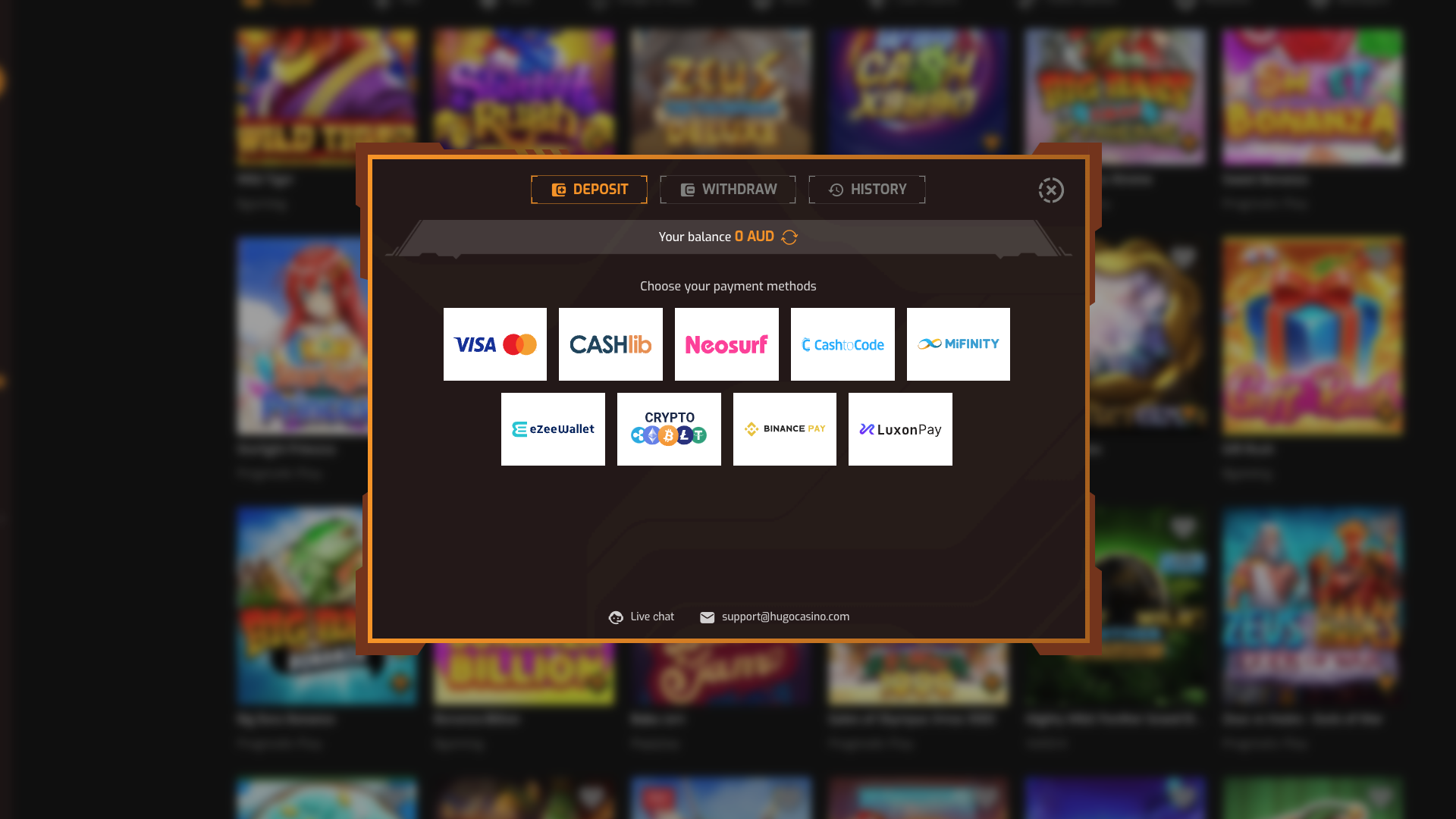 Hugo Casino Sign Up Step 3