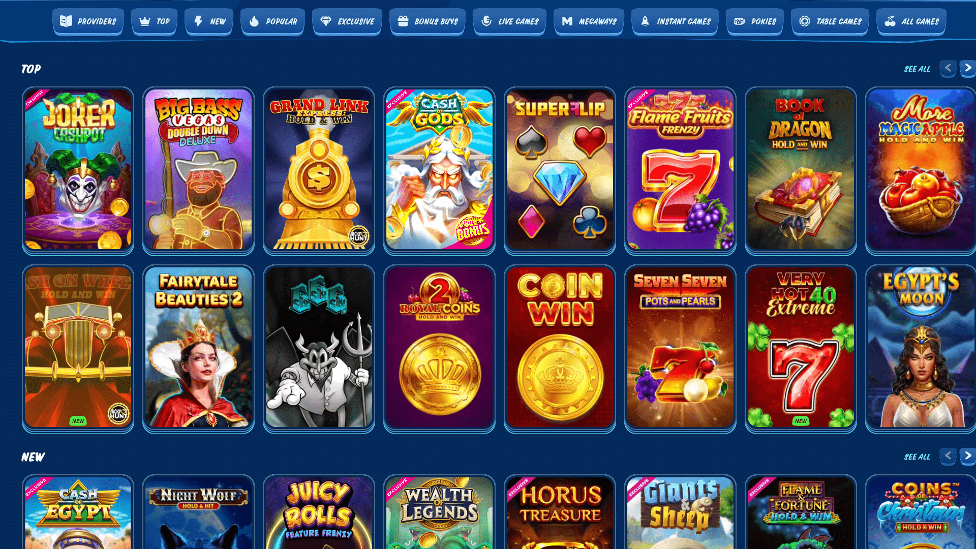 SG Casino Game Lobby