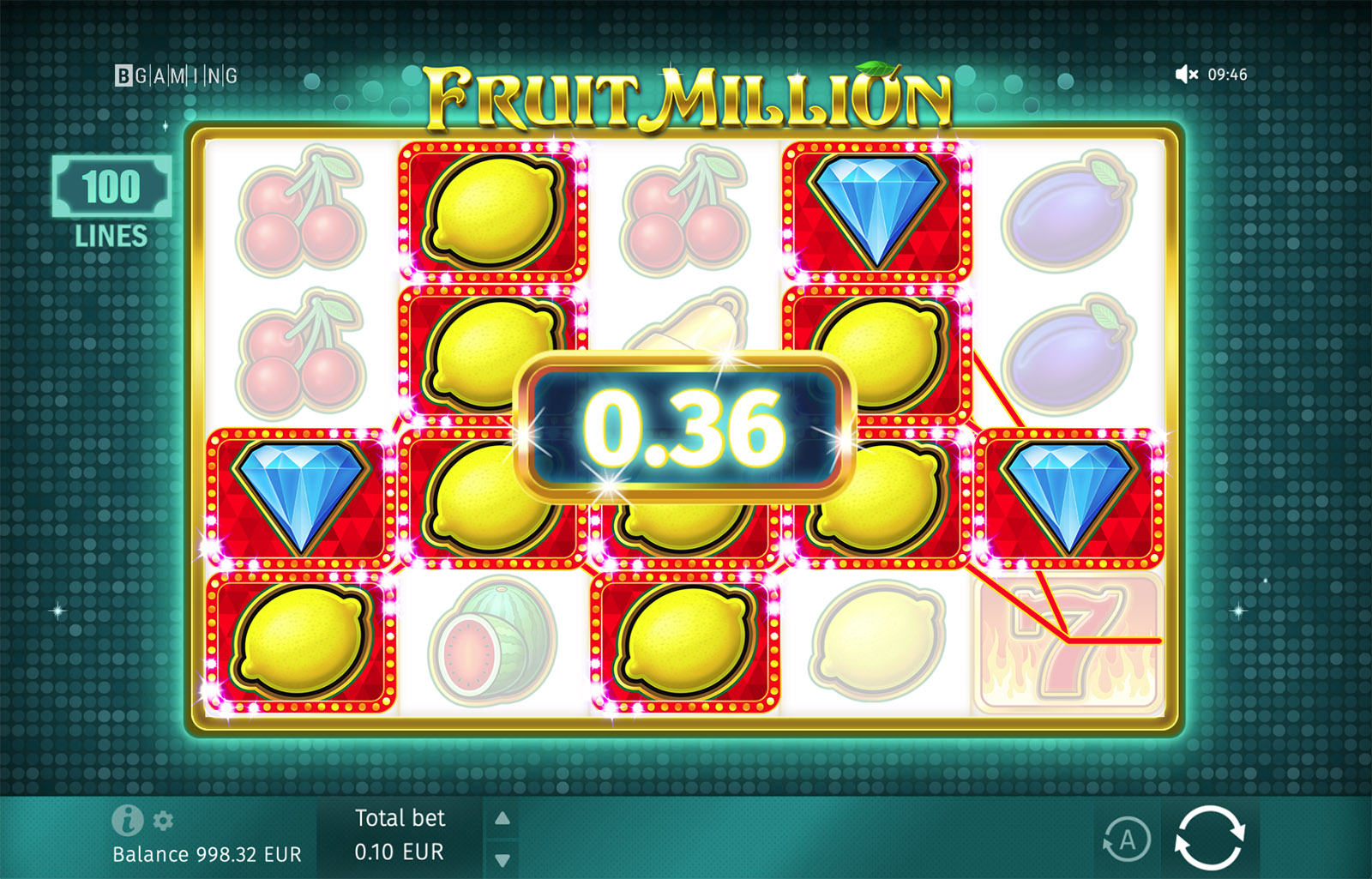 Fruit Million win