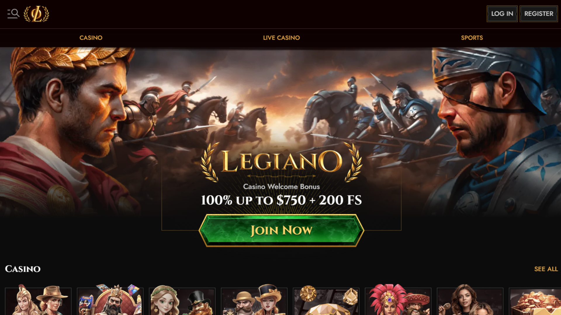 Legiano homepage