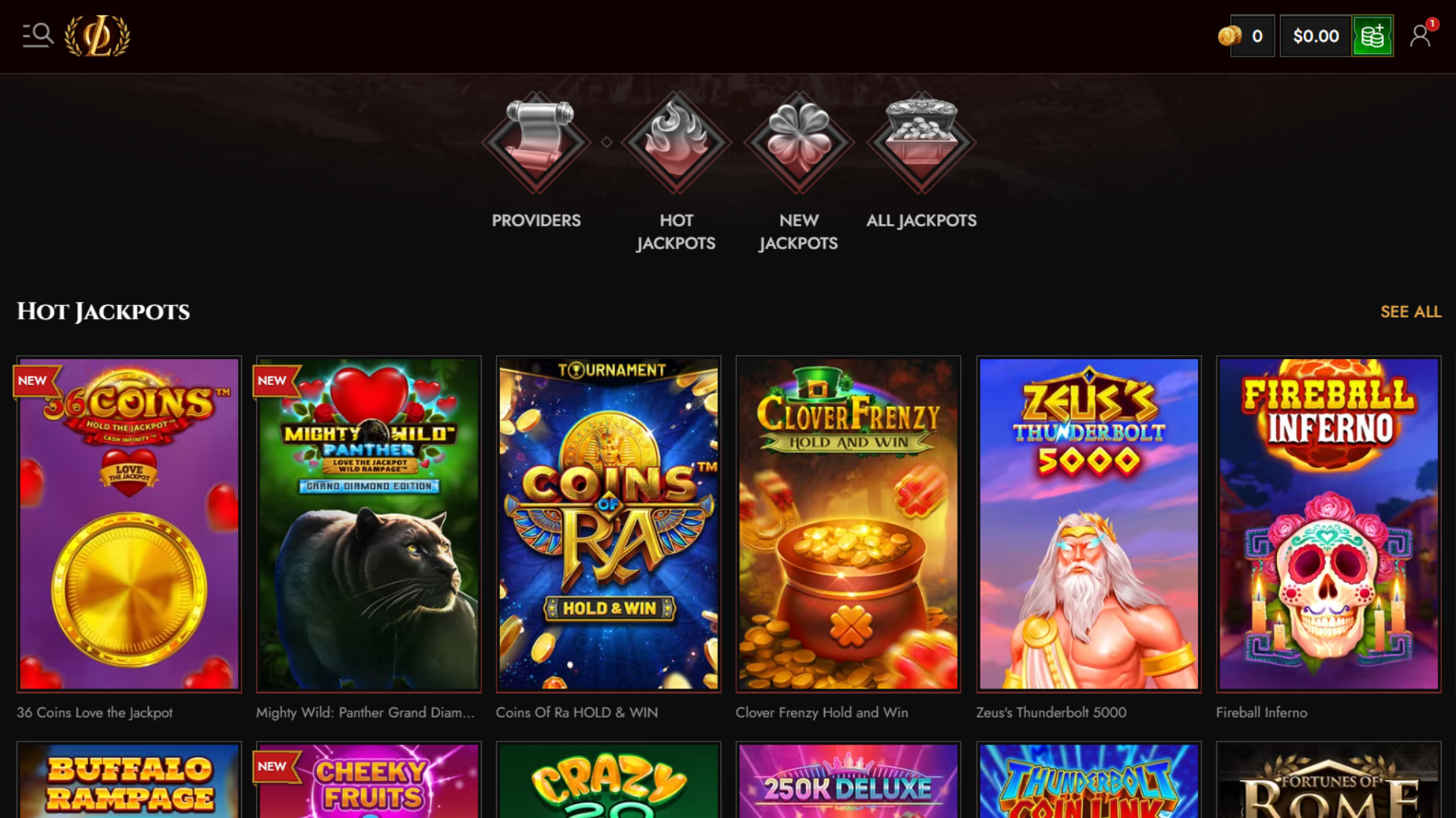 Legiano jackpot pokies