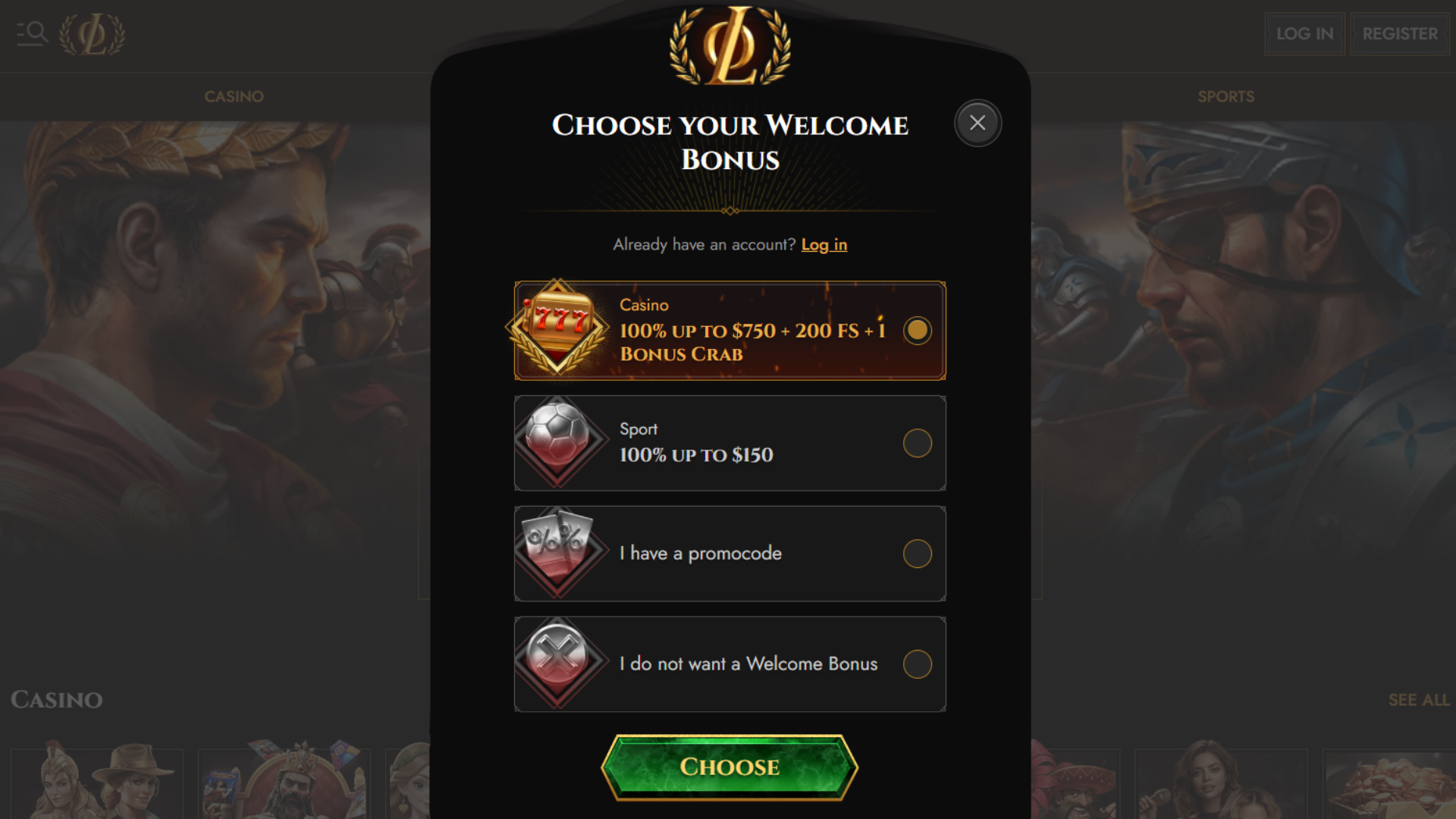 Legiano signup