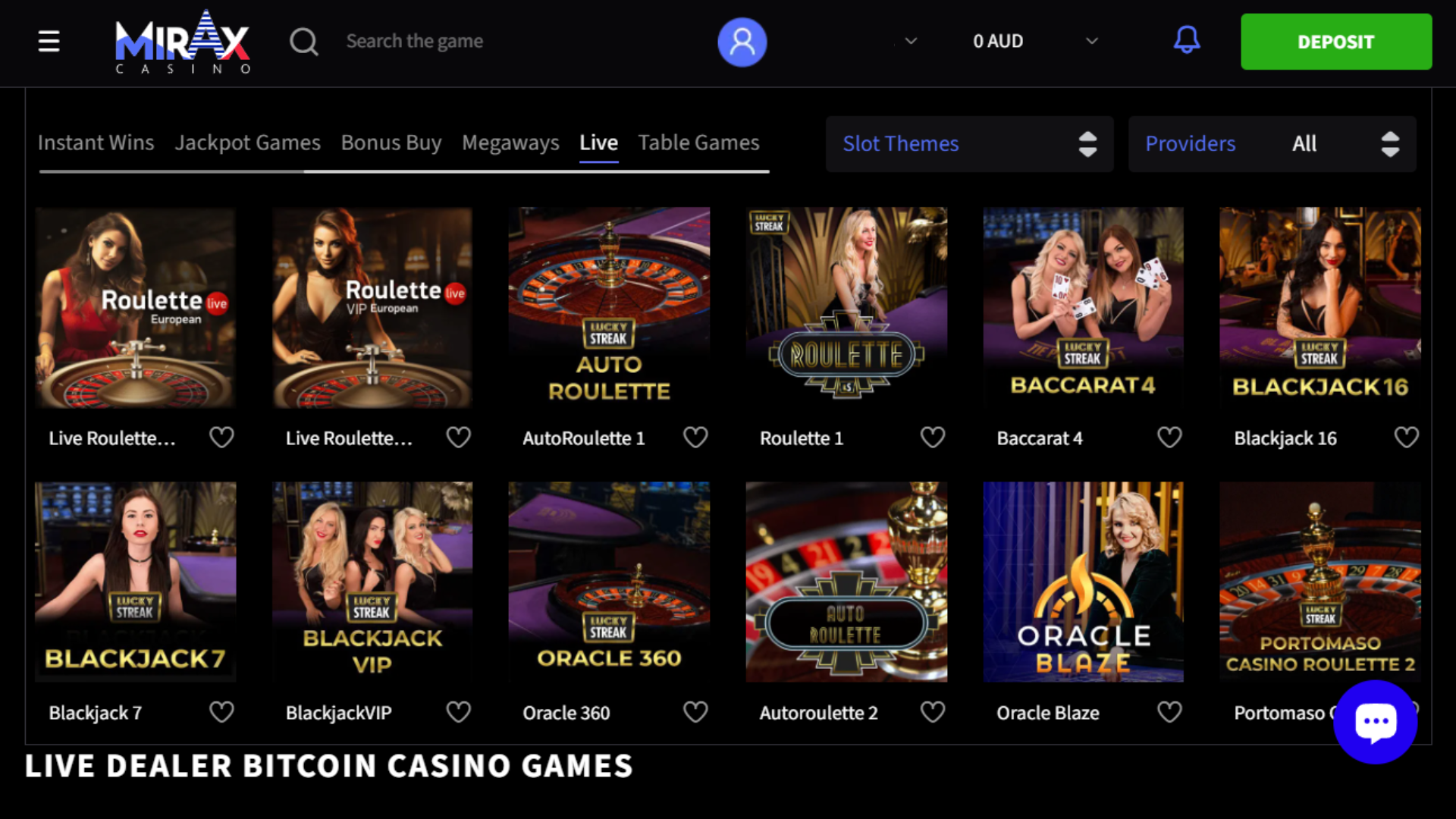 Mirax Live Games