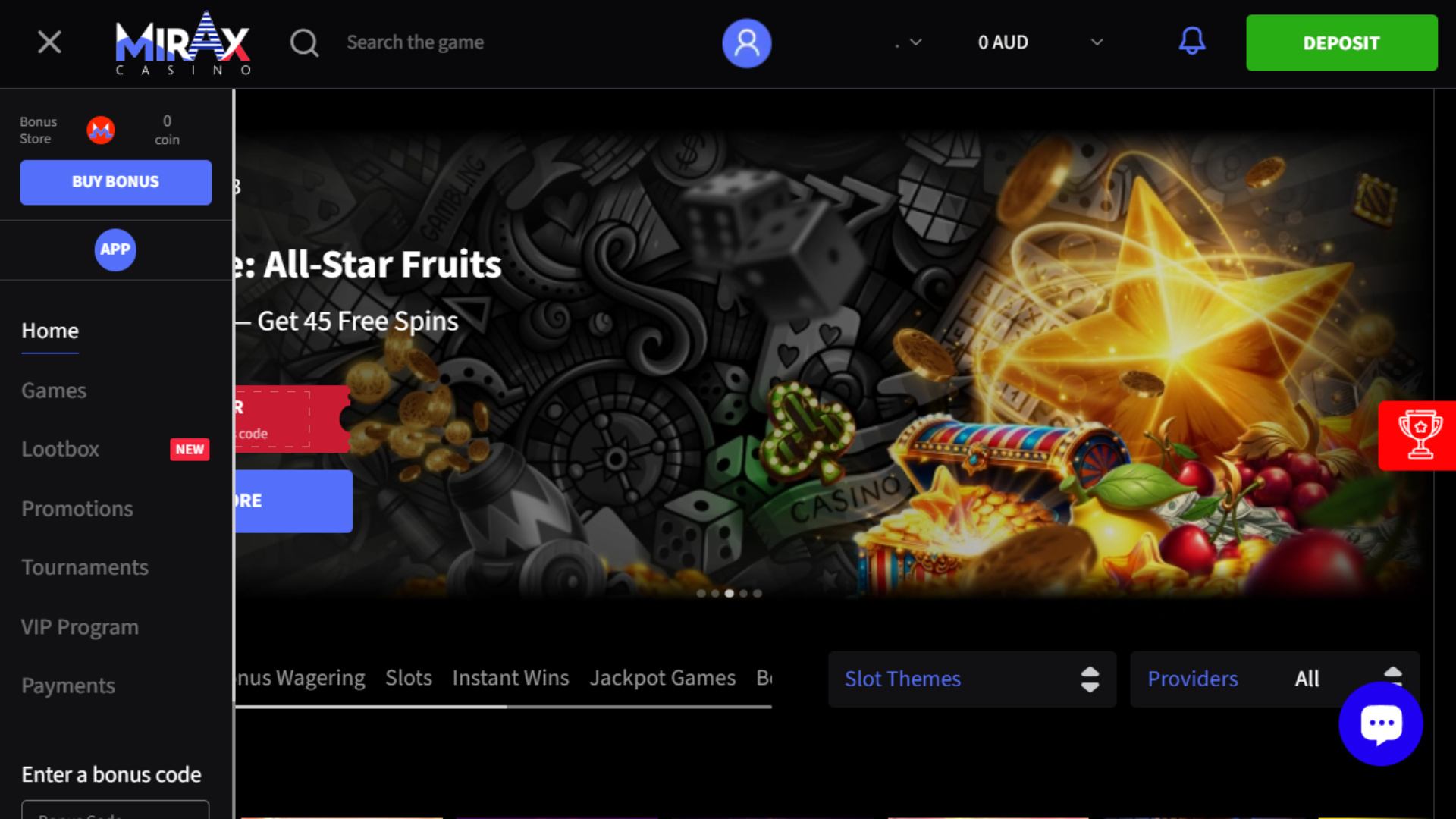 Mirax Menu