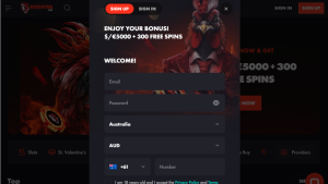Rooster Bet sign up