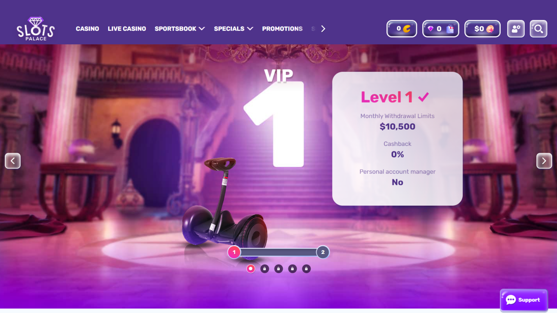 Slots Palace VIP Program