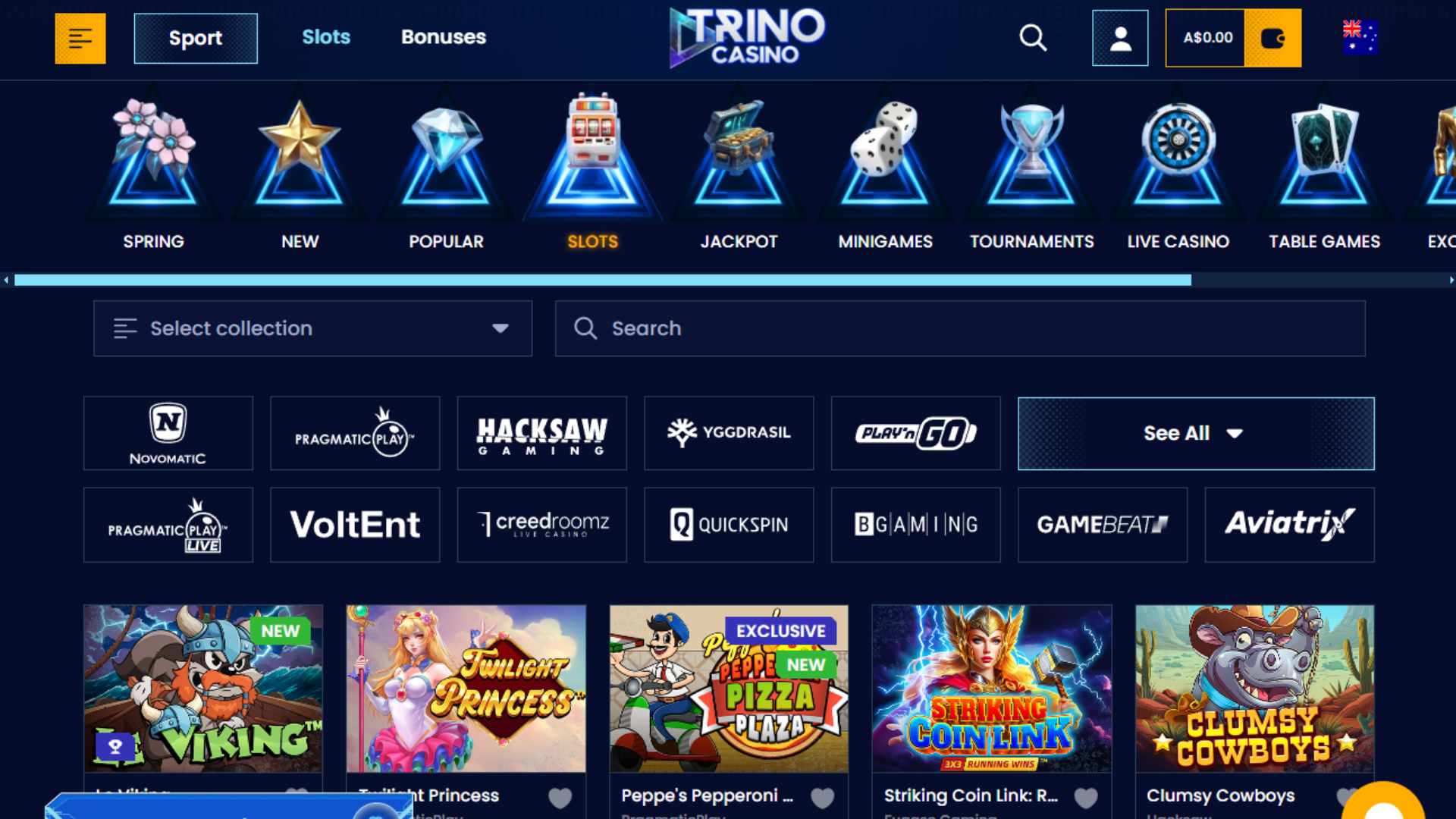 Trino pokies
