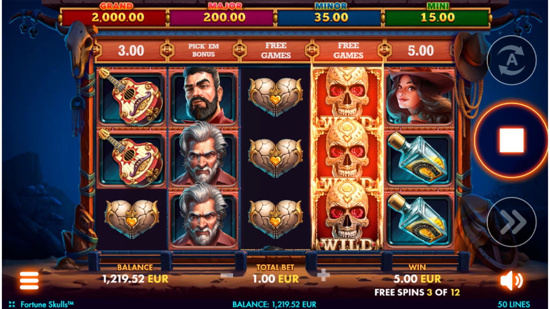 Fortune Skulls Pokie