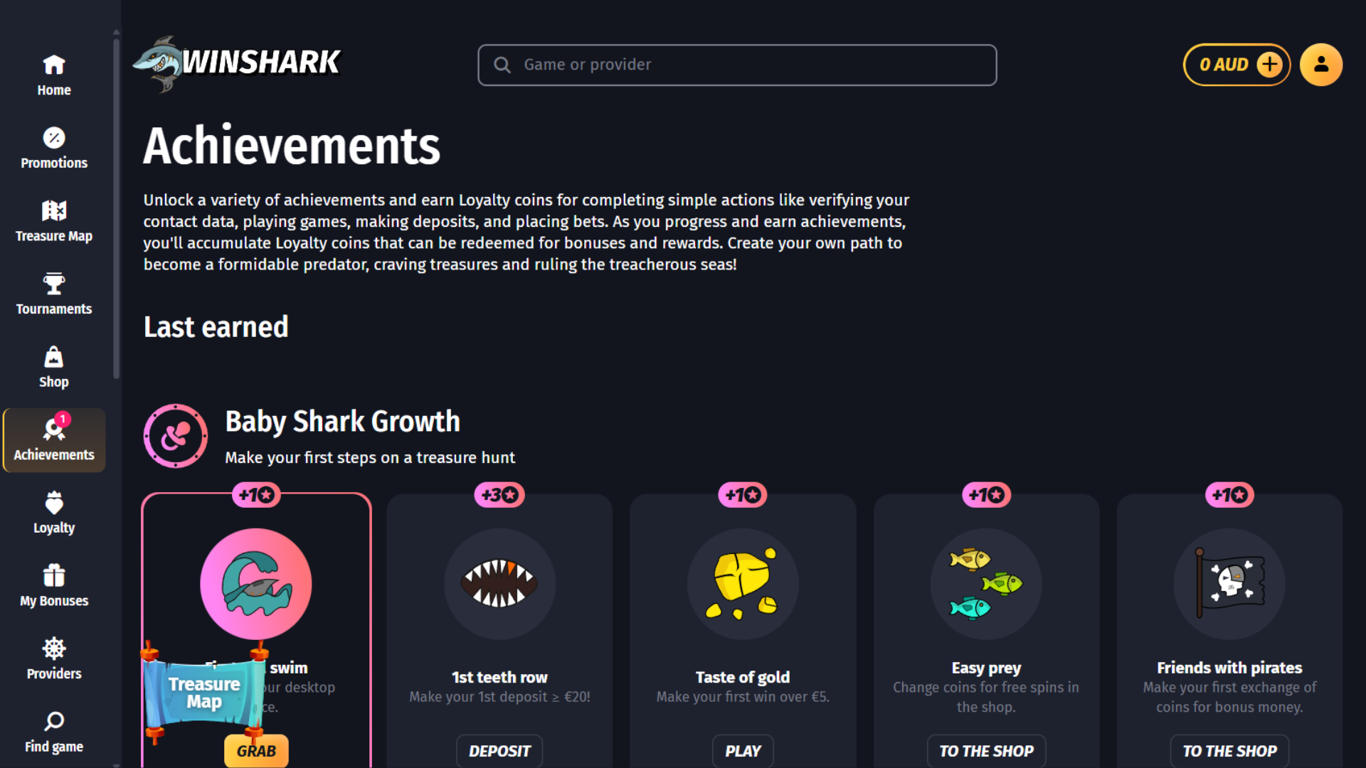 WinShark Achievements