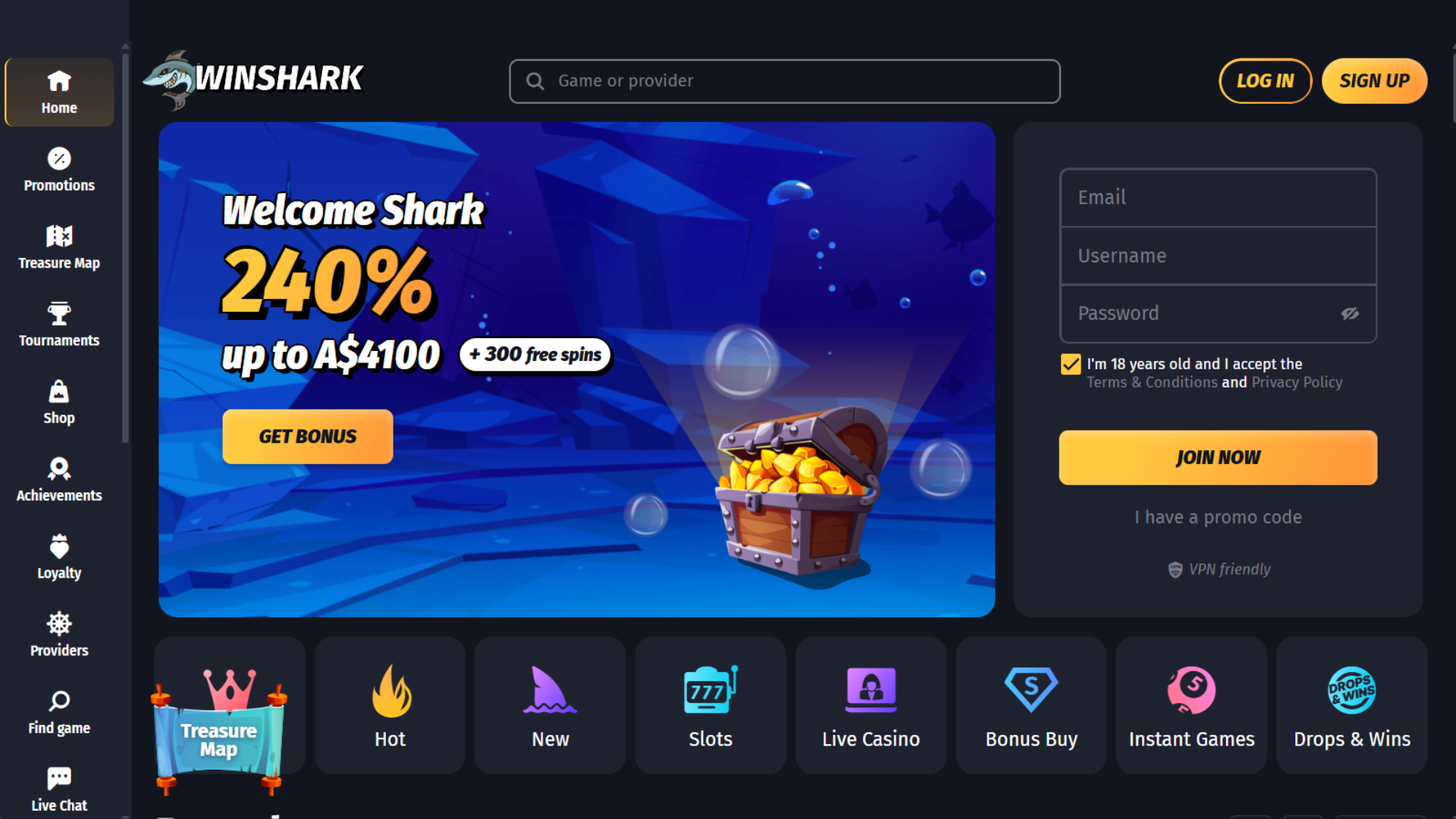 WinShark Homepage