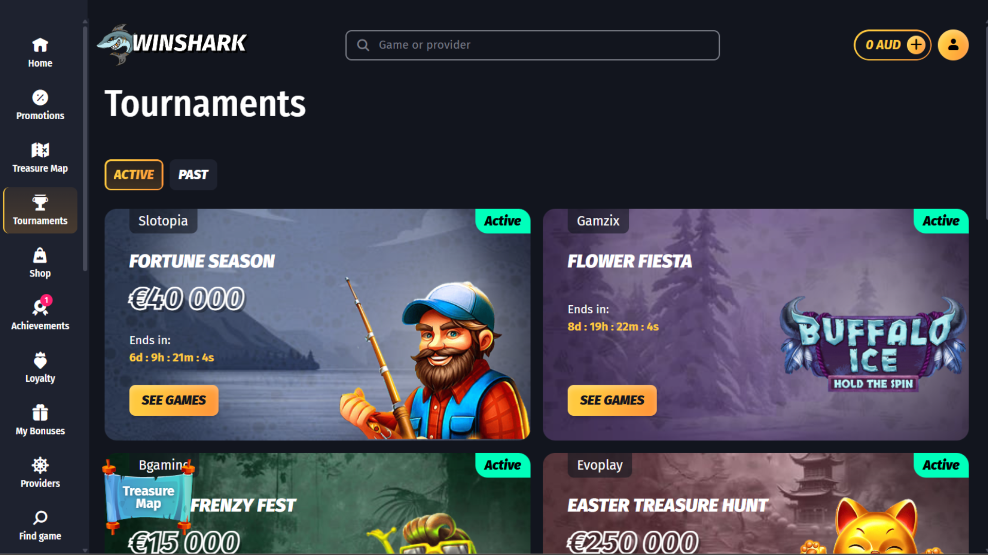 WinShark Tournaments