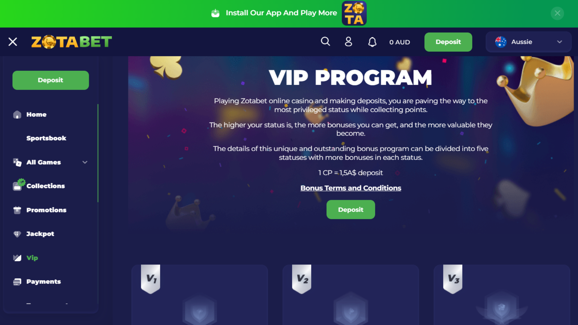 Zotabet VIP Program