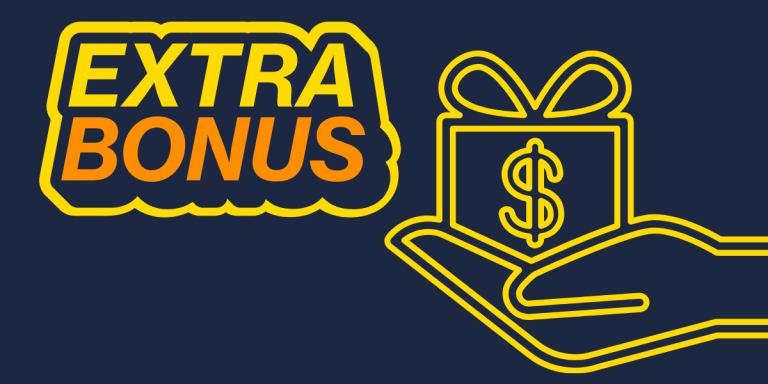 Graphic of hand holding a gift, with the words "Extra Bonus"