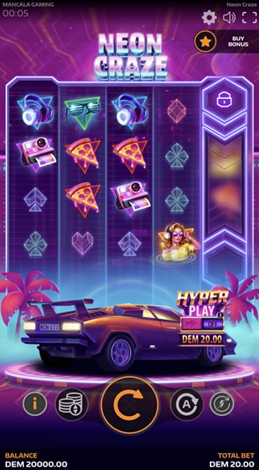 my empire casino neon craze