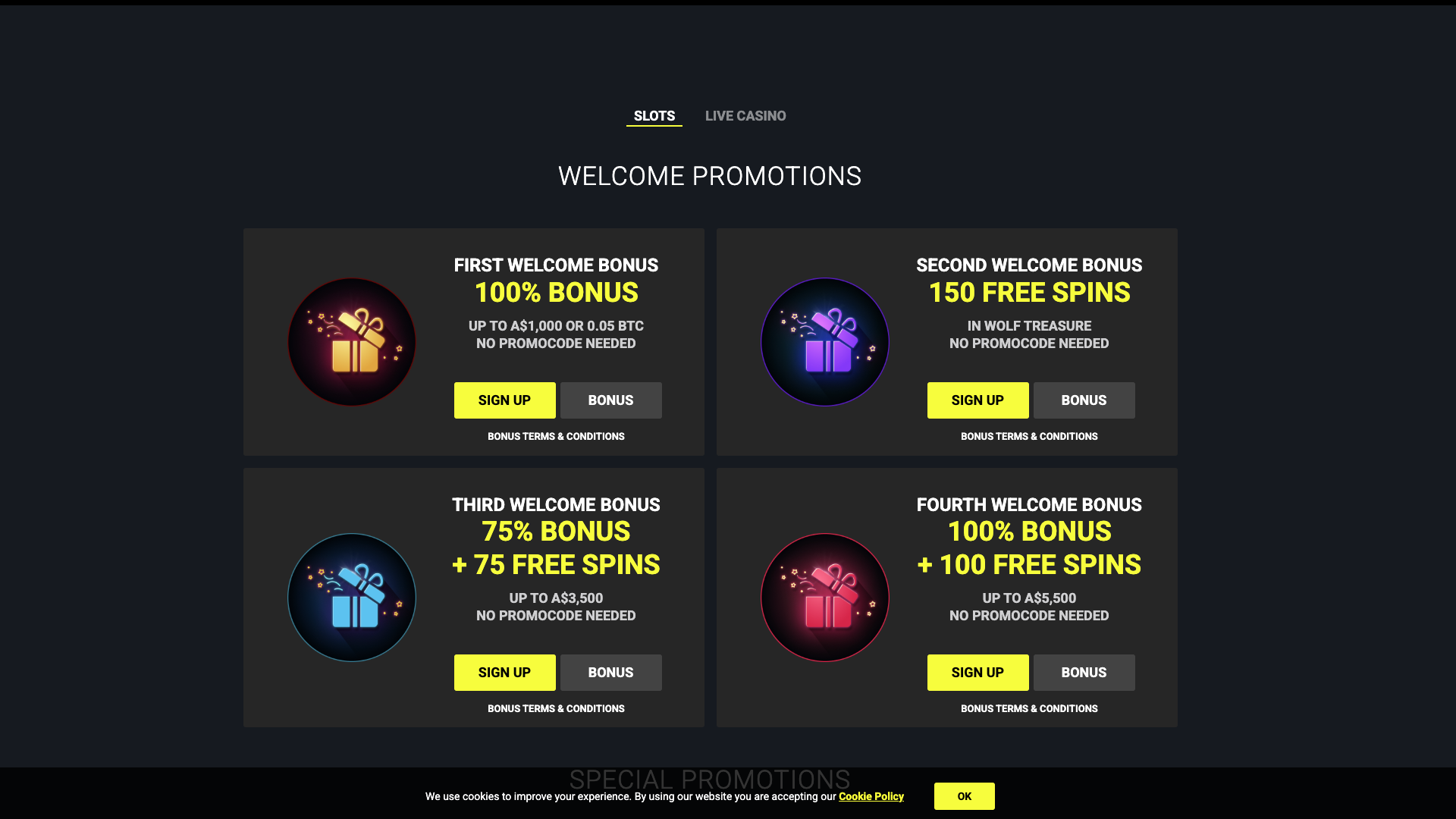 parimatch casino bonuses