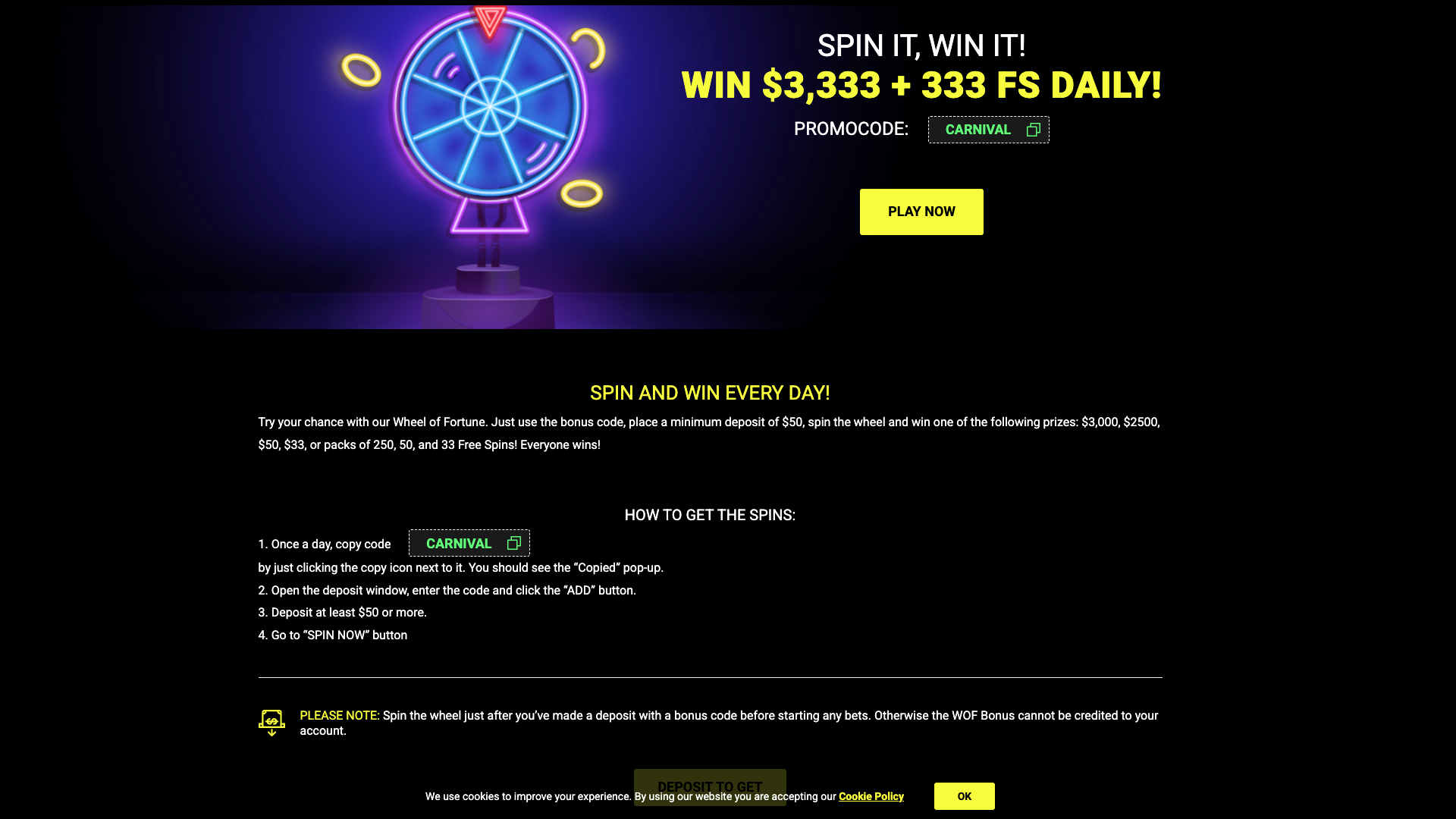 parimatch spin game