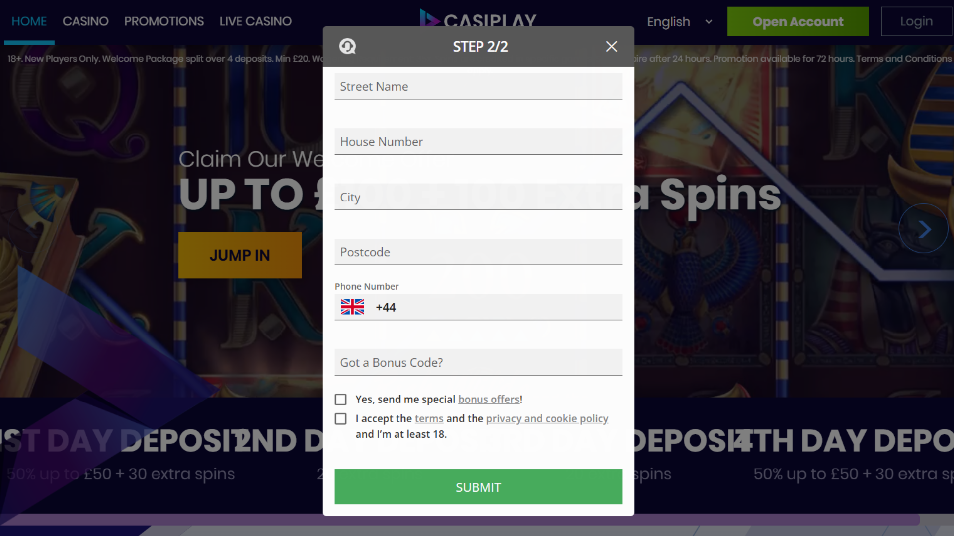 Casiplay casino signup