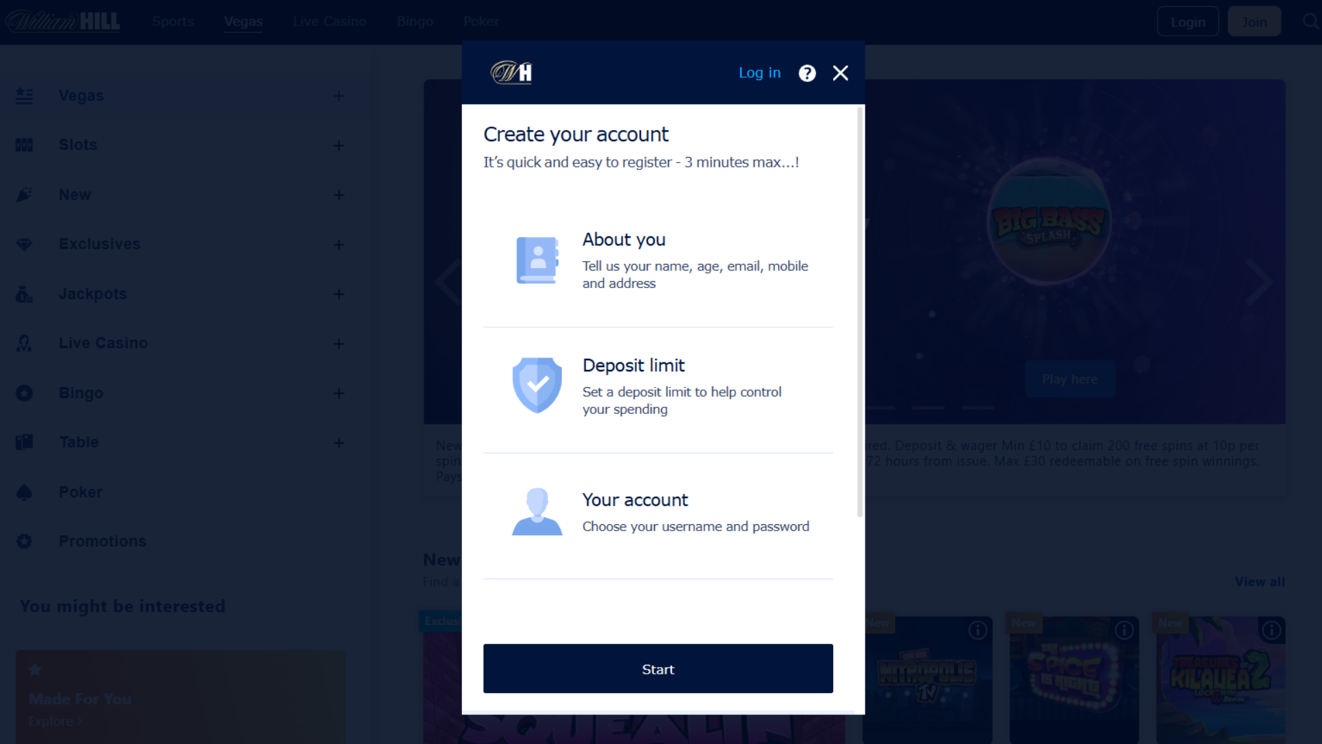 William Hill signup