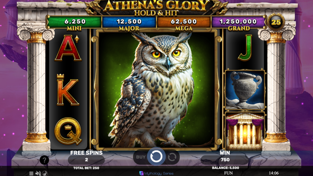 athena's glory hold and hit - free spins