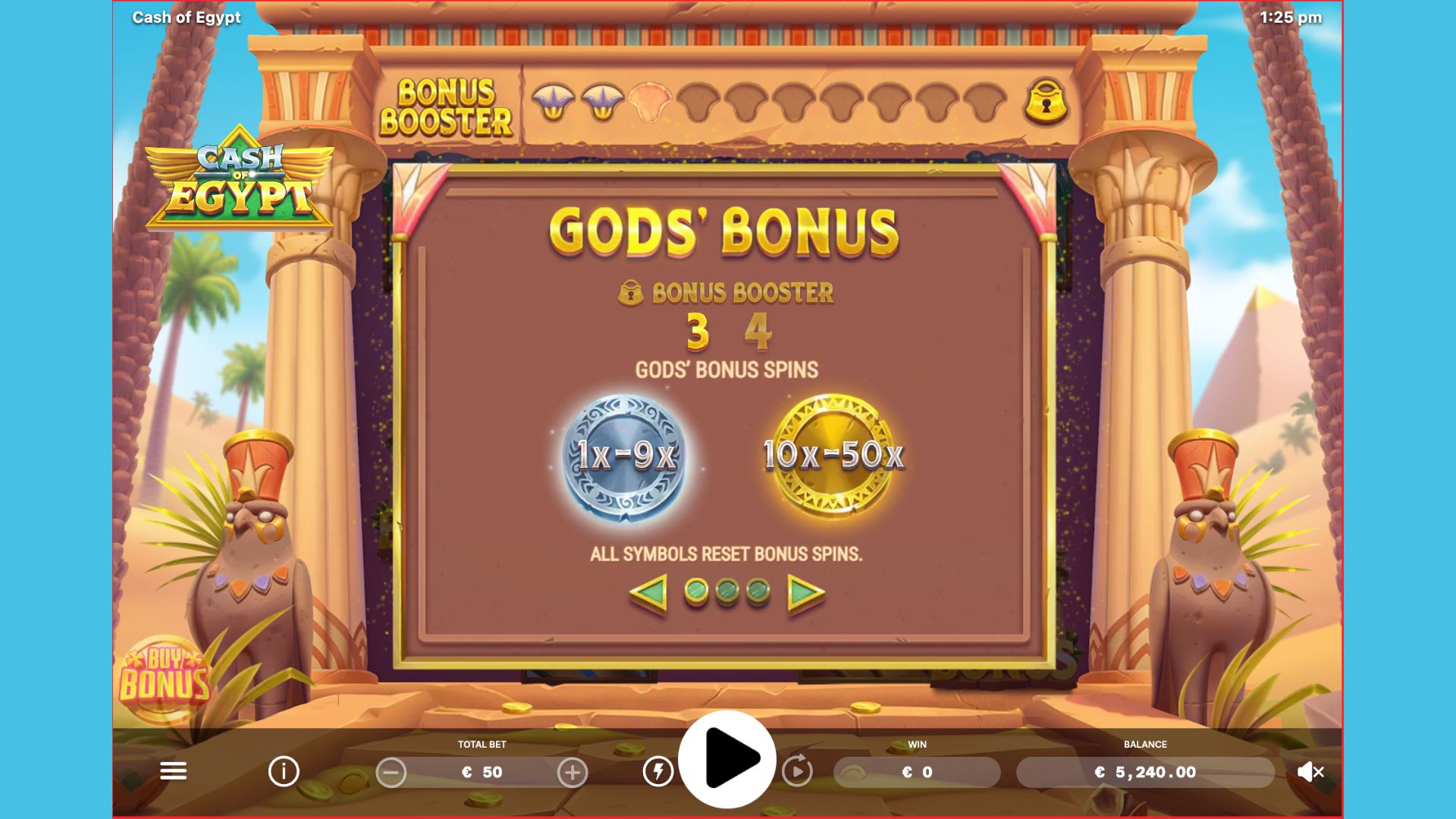 Cash of Egypt pokie screenshot