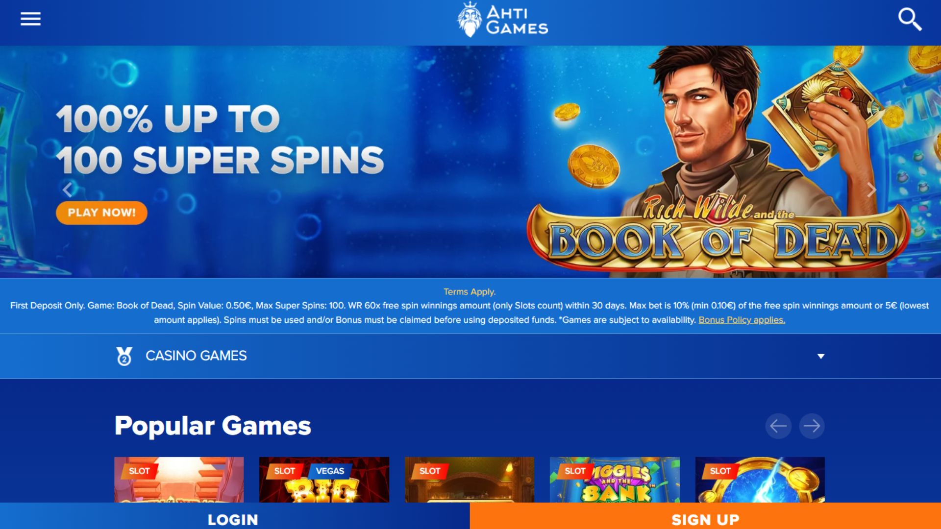 AHTI Games homepage