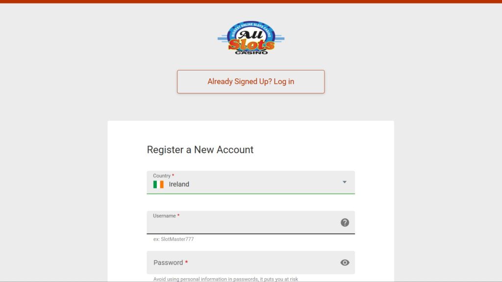 All slots registration