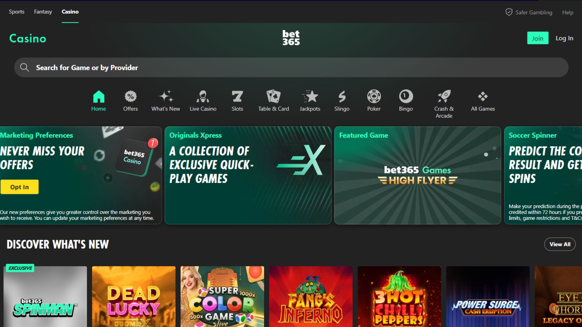 Bet365 home