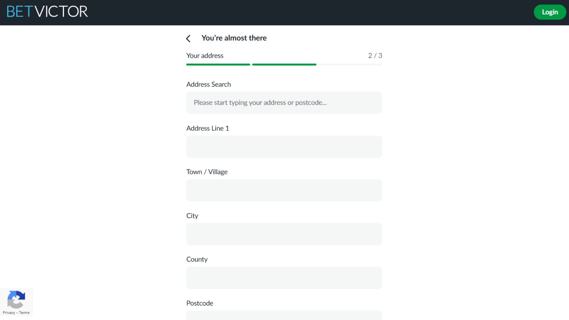 BetVictor signup