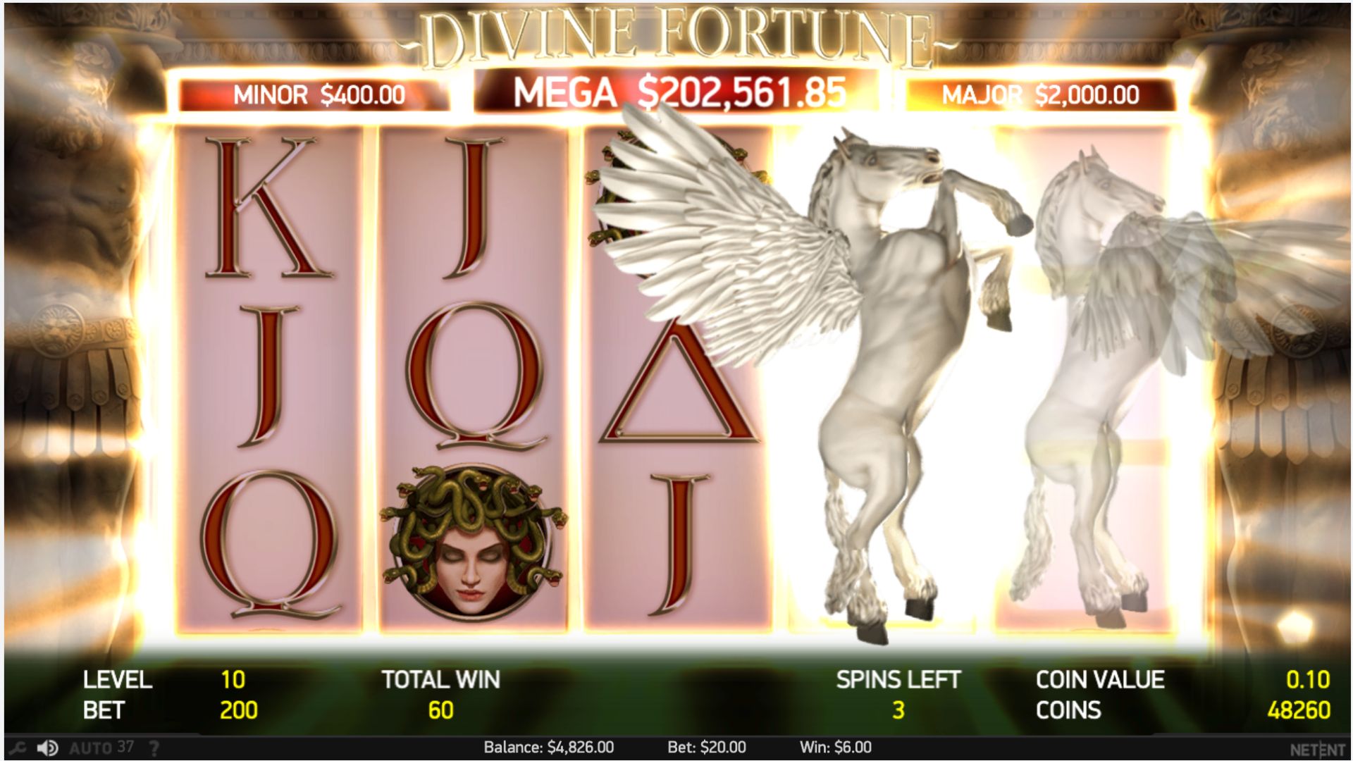 Divine Fortune Pokie Screenshot