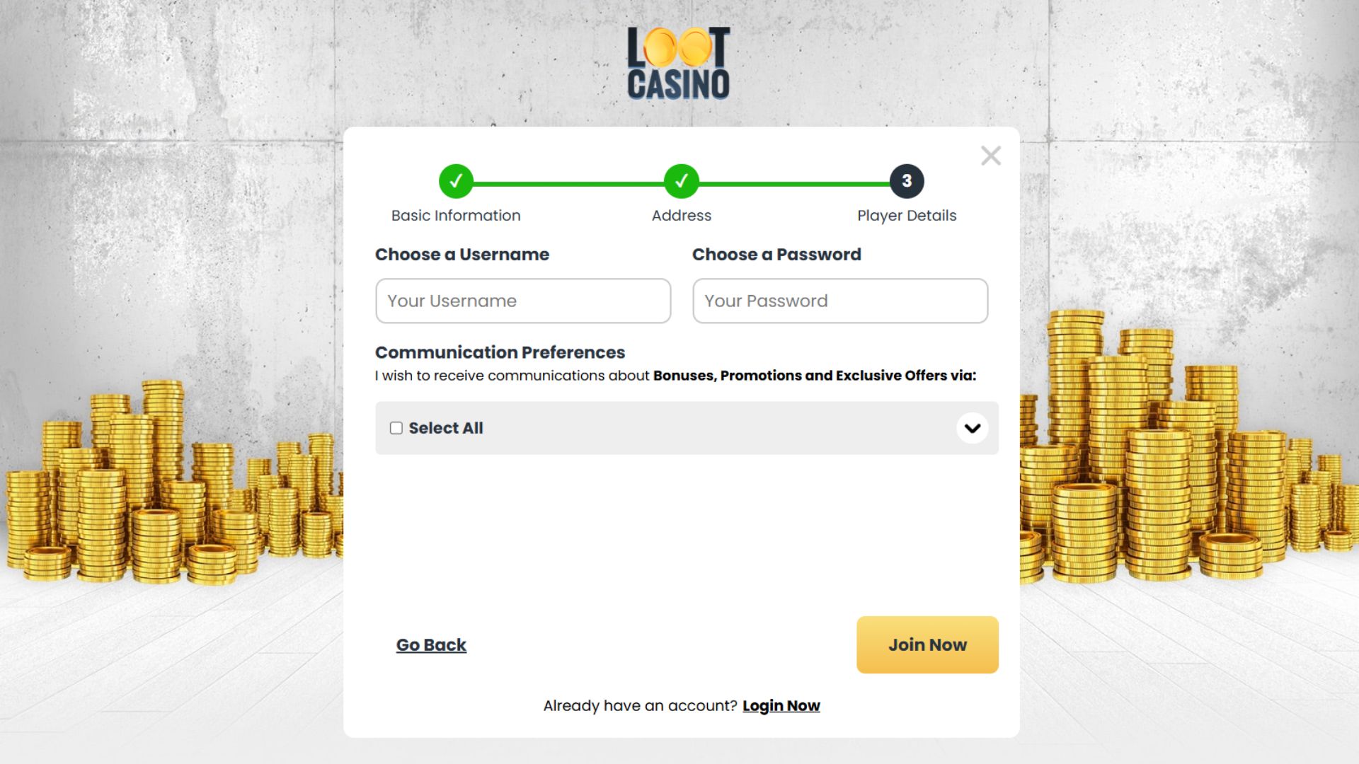 Loot casino signup