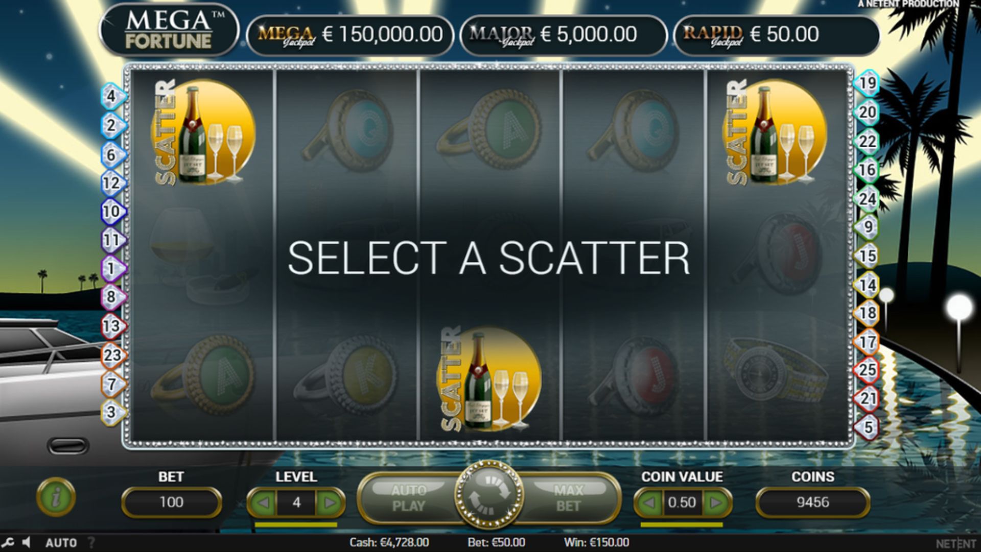 Mega Fortune online pokie screenshot