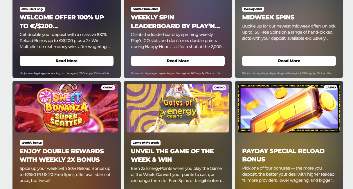 Energy Casino Promotions