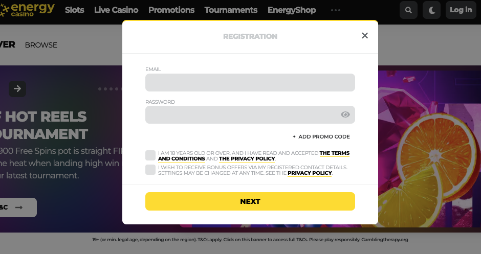 Energy Casino Sign Up